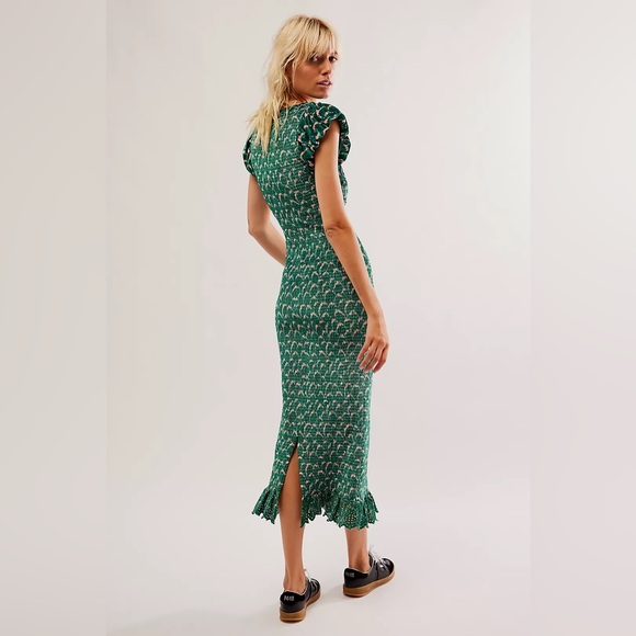 FREE PEOPLE Mckenna Velvet Midi Dress - Picture 2 of 7